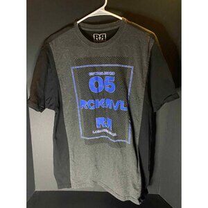 Rock Revival Felan Short Sleeve Graphic T-Shirt Mens XL Black Blue Tee